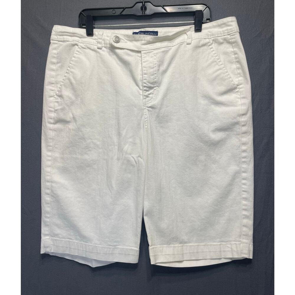 Bandolinoblu Woman white chino‎ shorts sz 18W preppy coastal beach vacation